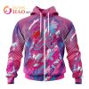Atlanta Braves Fearless Against Breast Cancer Zip Up Hoodie
