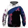 Atlanta Braves White Blue Black Pullover Hoodie