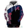 Atlanta Braves White Blue Black Zip Up Hoodie