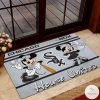 Chicago White Sox Mickey And Minnie Mouse Rubber Doormat
