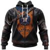 Houston Astros Custom Name Number Warriors Zip Up Hoodie