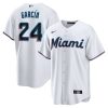 Miami Marlins Avisaíl García Nike White Home MLB Replica Jersey