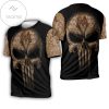 Miami Marlins Skull American Flag T-Shirt
