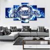 Milwaukee Brewers Thunder Team Logo 5 Panel Canvas