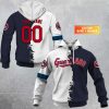 Cleveland Guardians Custom Name Number Mix Jersey Pullover Hoodie