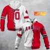 Los Angeles Angels Custom Name Number Mix Jersey Pullover Hoodie