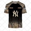 New York Yankees Custom Name Number Hunting Camouflage T-Shirt