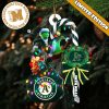 Oakland Athletics Custom Name Grinch Candy Cane Custom Shaped Ornament