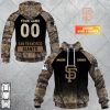 San Francisco Giants Custom Name Number Hunting Camouflage Pullover Hoodie