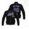 New York Mets Custom Name Number Black Style Bomber Jacket
