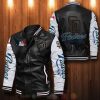 San Diego Padres Black White Leather Bomber Jacket