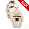 San Francisco Giants Custom Name Number White Pullover Hoodie