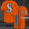 Seattle Mariners Custom Name Orange Baseball Jersey