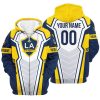 LA Galaxy Custom Name New Edition Fleece Zip Hoodie