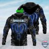 Duke Blue Devils Custom Name Dragon Black Zip Up Hoodie
