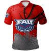 Florida Atlantic Owls Custom Text Number Net Grunge Pattern Polo Shirt