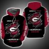 Georgia Bulldogs Back Red Scratch Fans Gift Pullover Hoodie