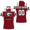 Georgia Bulldogs Custom Name Number Red White Polo Shirt