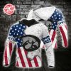 Iowa Hawkeyes American Flag Pullover Hoodie