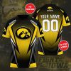 Iowa Hawkeyes Custom Name Number Gold Black T-Shirt