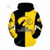 Iowa Hawkeyes Gold Black Pullover Hoodie V4