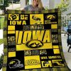 Iowa Hawkeyes Gold Black Quilt Blanket V7