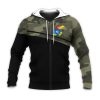 Kansas Jayhawks Black Camo Zip Up Hoodie