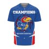 Kansas Jayhawks Blue Basketball Champions Baseball Jersey
