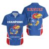 Kansas Jayhawks Blue Basketball Champions Hawaiian Shirt