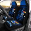 Kansas Jayhawks Blue Black Skull Car Seat Covers