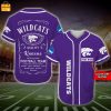 Kansas State Wildcats Custom Name Purple Baseball Jersey V2