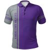 Kansas State Wildcats Custom Text Number Purple Silver Polo Shirt V5