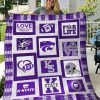 Kansas State Wildcats Purple White Quilt Blanket V4