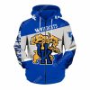 Kentucky Wildcats Blue Grey Mascot Zip Up Hoodie