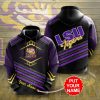 LSU Tigers Custom Name Black Pullover Hoodie