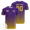LSU Tigers Custom Text Number Purple T-Shirt