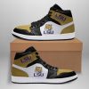 LSU Tigers Gold White Air Jordan 1 High Sneakers
