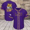 LSU Tigers Purple Baseball Jersey