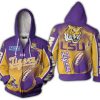 LSU Tigers Purple Gold Zip Up Hoodie