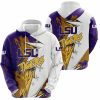 LSU Tigers Purple White Pullover Hoodie
