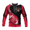 Maryland Terrapins Red Ball Black Zip Up Hoodie