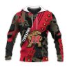 Maryland Terrapins Red Flowers Zip Up Hoodie