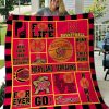 Maryland Terrapins Red Yellow Quilt Blanket