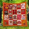 Maryland Terrapins Red Yellow Quilt Blanket V3