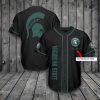 Michigan State Spartans Custom Name Black Baseball Jersey