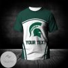 Michigan State Spartans Custom Text Number White T-Shirt