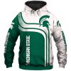 Michigan State Spartans Green White Pullover Hoodie