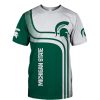 Michigan State Spartans Green White T-Shirt