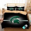 Michigan State Spartans Logo Black Bedding Set
