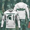 Michigan State Spartans White Big Logo Pullover Hoodie